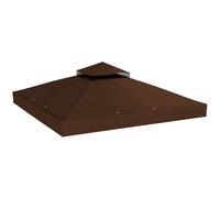 Toit de Remplacement Outsunny pour pavillon 3 x 3 m, Toit de pavillon imperméable, Double Toit de Remplacement pour pavillon de Jardin, pièces de Rechange en Tissu Oxford, 370 g/m², café Non Compris.