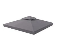 Toit de remplacement - Outsunny - pour pavillon jardin toile de rechange tonnelle tente - polyester - 3x3 m - gris