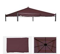Toit de Remplacement pour Toit pergola pavillon Cadiz 4x4m - Rouge-Brun