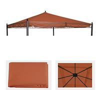 Toit De Remplacement Pour Toit Pergola Pavillon Cadiz 4x4m Terracotta Brun Marron