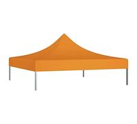 Toit de tente de réception, 3 x 3 m, orange, tissu Oxford 600D avec revêtement en PVC, idéal pour les fêtes de jardin, les marchés et les événements en plein air, robuste et résistant aux intempéries