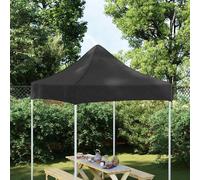 vidaXL Toit de tente de réception – Toile de remplacement pour pavillon 2x2 m Noir 270 g/m²