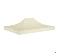 Toit de Tente de Réception 3x3 m Beige 270 g/m² Remplacement Pavillon vidaXL