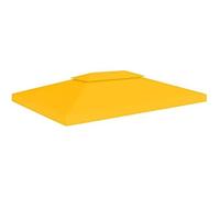 Toile de toit de belvédère 2 niveaux 310 g m² 4x3 m Jaune Jaune G