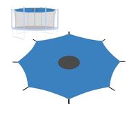 Toit de trampoline à l'épreuve du soleil - abri UV durable, couvercle de la canopée anti-intempéries | Tarp d'ombrage en tissu imperméable renforcé, grand parasol à cadre pour la maison Jump Park Outd