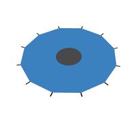 Toit de trampoline résistant au soleil - Protection UV durable, auvent résistant aux intempéries - Bâche en tissu imperméable renforcée - Grand parapluie pour jardin, , saut, parc, abri de