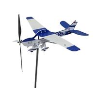 Toit de vain météo en métal - Avion robuste en forme d'avion, indicateur décoratif pour la direction | Accessoire de montage extérieur multifonctionnel, ornement de pot classique