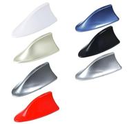 Toit de voiture habituel pour antenne en forme d'aileron de requin, antenne radio FM AM en ABS, design épuré, facile à installer, 7 couleurs de rechange (rouge)