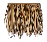 Toit En Jonc De Mer Faux Chaume Artificielle En Plastique Pavillon De Tuiles De Chaume Toit En Fourrure Maison En Bois En Plastique Décoratif Toit Gazebo Parapluie De Plage Faux Chaume(Yellow3,8pcs)