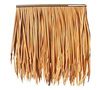 Toit En Jonc De Mer Faux Chaume Artificielle En Plastique Pavillon De Tuiles De Chaume Toit En Fourrure Maison En Bois En Plastique Décoratif Toit Gazebo Parapluie De Plage Faux Chaume(Yellow2,2pcs)