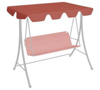 Toit en PVC terre cuite - Bâche de toit imperméable pour balancelle - Toit de rechange - 150 x 105 cm - Avec tunnel en tissu pour une fixation facile