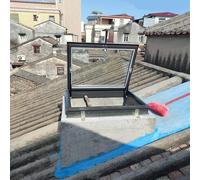 Toit Fenêtre de Fenêtre de toit avec puits lumière, fenêtre secours for porte ventilation grenier, manuelle(70x75cm/27.6x29.5in)