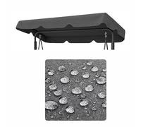 Toit imperméable pour balancelle hollywoodienne - 2-3 places - Protection UV - Auvent de balancelle de jardin - Étanche à l'eau et à la poussière - 120 x 215 cm - Graphite