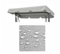 Toit imperméable pour balancelle hollywoodienne - Housse de toit - 2-3 places - Protection UV - Toit de balançoire de jardin - Étanche à l'eau et à la poussière - 120 x 215 cm - Gris cendré