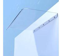 Toit invisible pour porte et fenêtre en polycarbonate de 3,5 mm - Abri d'entrée incurvé pour l'extérieur - Protection contre les intempéries pour portes et fenêtres - Élégant et durable Toldo.