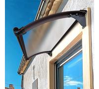 Toit Marquise, Auvent De Porte en Alliage D'aluminium pour Réservoir d'eau, Extérieure Contre La Pluie, Marquise Solaire Abri D'entrée avec Support Banne Entrée (45x70cm/18x28in,A)