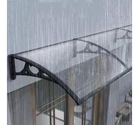 Toit Marquise, Auvent pour Maison Et De Fenêtre Incurvé en Aluminium, Panneau Solide en Polycarbonate Extérieur, Contre Pluie Neige UV Abri Protection en Polycarbonate (A,80x210cm/31x83in)