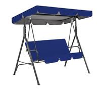 Toit Pare-Soleil pour Balancelle De Jardin,Toile De Balancelle De Jardin 3 Places,ImperméAble en Oxford Toit De BalançOire, Preuve UV Toit Pare-Soleil pour Balancelle De Jardin,Bleu,164 * 114 * 15cm