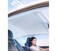 Toit Pare-Soleil pour Tesla Model Y 2021-2024-[Ne s'affaisse jamais, revêtement Nano-Cristal de Glace] Toit Pare-Soleil en Verre à Isolation Thermique de 3e génération, Accessoires pour Tesla Model Y