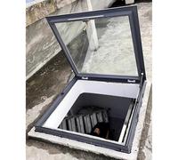 Toit personnalisable avec double couche trempée Emerncy Escape pour sous-sol/grenier/véranda en aluminium (81,3 x 81,3 cm)