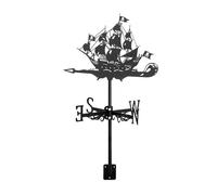 Toit Pirate Indicateur de Vent Fer Elément Décoratif Résistant Prêt à Installer Adaptée Ferme Maison Jardin Clôture Espace Extérieur