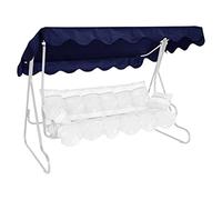 Toit pour balancelle 210 x 145 cm Qualité PE, Couleur bleu - (balancelle non-incluse)