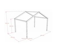 Toit pour lit cabane - VIPACK - DARF1410 - Finition naturelle - Pin massif - 210x147x104 cm