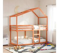 Toit pour lit d'enfant brun cire 213x95,5x144,5 cm bois massif
