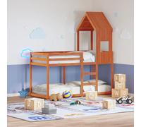 Toit pour lit d'enfant brun cire 55x99x139,5 cm bois massif