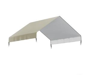 Toit pour poulailler recouvert de polyéthylène pour protection élémentaire avec emplacement stratégique de porte pour la mobilité des animaux (blanc)