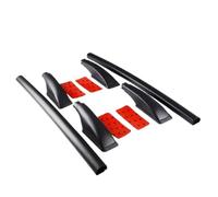 Toit Rail Transversaux 1.8 Modification Alliage Aluminium Toit Perforé Deux Côtés Porte-Bagages Voiture Décoration Galeries(1.2M Black)