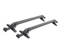 Toit Rail Transversaux Barre De Toit Universelle en Aluminium Noir pour Voiture Porte-Bagages avec Verrou Pièce Modification 1 Paire Galeries(D)