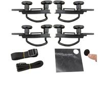 Toit Rail Transversaux Colliers Serrage Métal Coffre Toit Kit Montage Universel Fourgonnette Accessoires Bagages 4 Pièces Galeries(A)