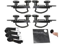 Toit Rail Transversaux Colliers Serrage Métal Coffre Toit Kit Montage Universel Fourgonnette Accessoires Bagages 4 Pièces Galeries(B)