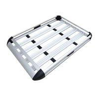 Toit Rail Transversaux Porte-Bagages Toit Double Couche Alliage Aluminium 127 X 90 Cm 140 X 100 Cm pour Voiture SUV Camion Cargo Galeries(140x100 Silver)