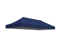 Toit rechange barnum bleu pliant pro 4,5x3 m polyester 260 g/m² enduit PVC, bande étanchéité