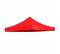 TERRE JARDIN - Toit de Rechange Tonnelle de Jardin Exterieur, Pliable, 3 x 3 m, Rouge, Professionnel - Pergola Jardin Exterieur, Imperméable 250 g/m², Anti UV - Réceptions, Marchés, Camping - - Rouge