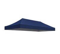 Toit rechange tonnelle pliante 3x6 m bleu, polyester 250 g/m² enduit PVC, bande d'étanchéité - 18 m²