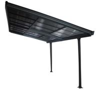 Toit terrasse ALUMINIUM HABRITA avec toit amovible - Surface 12,04 m² - gris anthracite
