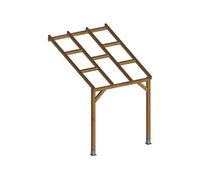 Toit terrasse bois - 3x2 - sans toit - 188 x 303 x 254/274 cm