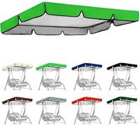 Toit Toile De Rechange Pour Balancelle Jardin 2/3 Places,Couverture Auvent Imperméable Anti UV,Housse Rechang Balançoire(Green,142*120*18cm)