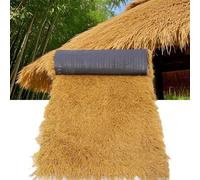 Toiture De Chaume Synthétique, Décoration De Toit De Chaume Artificiel, Décoration De Toit En Herbe Ignifuge Pour Bar Tiki Bar Hut, Patio, Piscine, Plage, Fête Hawaïenne Et Dé(Size:1×10m（3.28×32.8ft）)