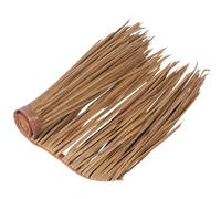 Toiture de Chaume Synthétique Marron en Rouleau, Plastique Décoratif | Aspect Tropical Rustique, Pose Facile, Usage Intérieur Extérieur, pour Cloisonnement, Enseignes et Comptoirs