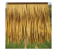 Toiture Naturelle Toiture En Paille Artificielle Tuiles De Paille Artificielle Panneaux De Toiture En Plastique De Palme Fausse Paille De Chaume Toiture Maison En Bois Pavillon(Yellow a,8pcs)