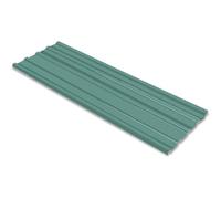 Toiture Tôle en acier galvanisé 12 pièces Vert
