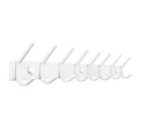 TOJ Living Porte-manteau mural - 62 cm - 16 crochets - Crochet - Crochet porte-manteau - Porte-manteau mural - Porte-manteau mural - Acier inoxydable - Blanc