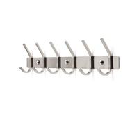 TOJ Porte-manteau mural avec 12 crochets - Porte-manteau mural suspendu - Porte-manteau - Acier inoxydable - 45CM - Argent