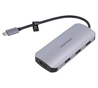 TOJHB Hub USB 3.0 PnP gris Nombre de ports : 7 0,15 m ABS, Aluminium VENTION