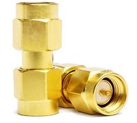 TOJOIN 2PCS Adaptateur Coaxial RF SMA Mâle vers mâle DC-12GHZ 50ohm, Adaptateur RF SMA pour Câble RF, Antenne de Couplage, Câble D'extension, WiFi (SMA-JJ)