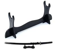 Tokaneit Noir Support Katana Bois Robuste et Durable, Porte-épée Laqué Noir, Support Katana sur Pied, pour Épée de Samouraï, Couteau Catana, Wakizashi Tanto, Sabre Laser
